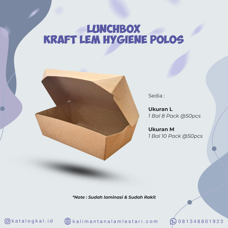 [T.O] - Kotak Lunch Box Kraft Lem Hygiene