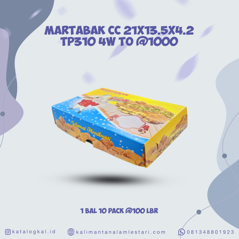[T.O] - Kotak Martabak CC 21x13.5x4.2 TO 310 4W @1000