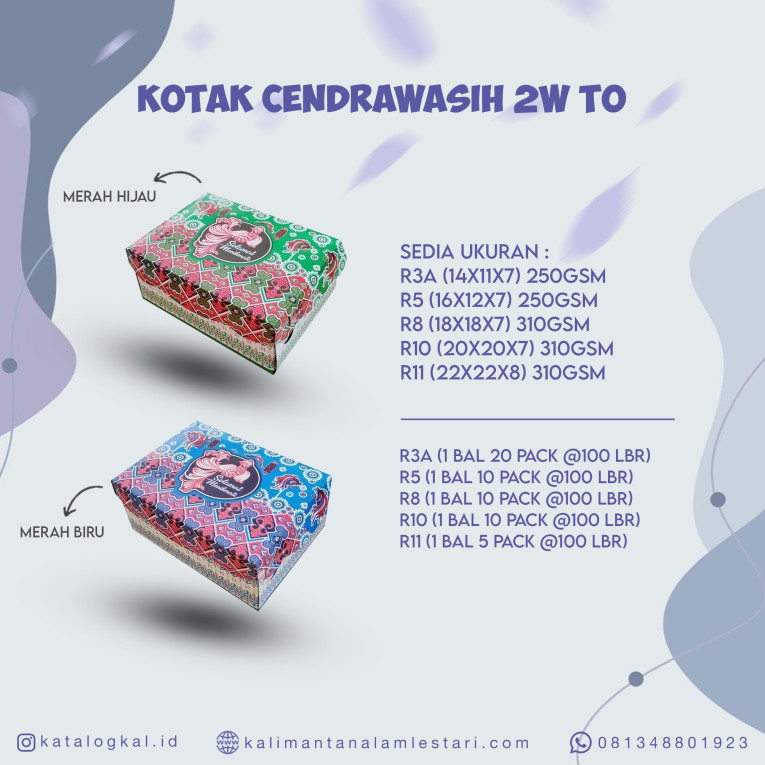 [T.O] - Kotak Cendrawasih 2W Merah Biru @1000