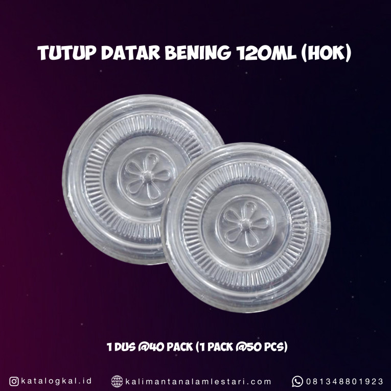 [HOK] - Tutup Gelas Datar 120ml Polos