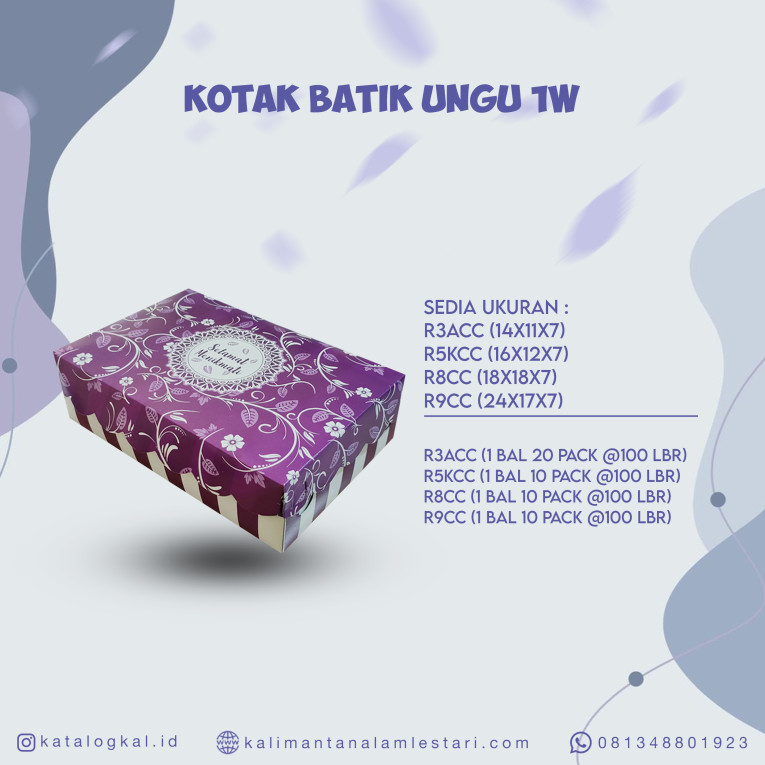 [T.O] - Kotak R9CC 310 Batik Ungu 1W