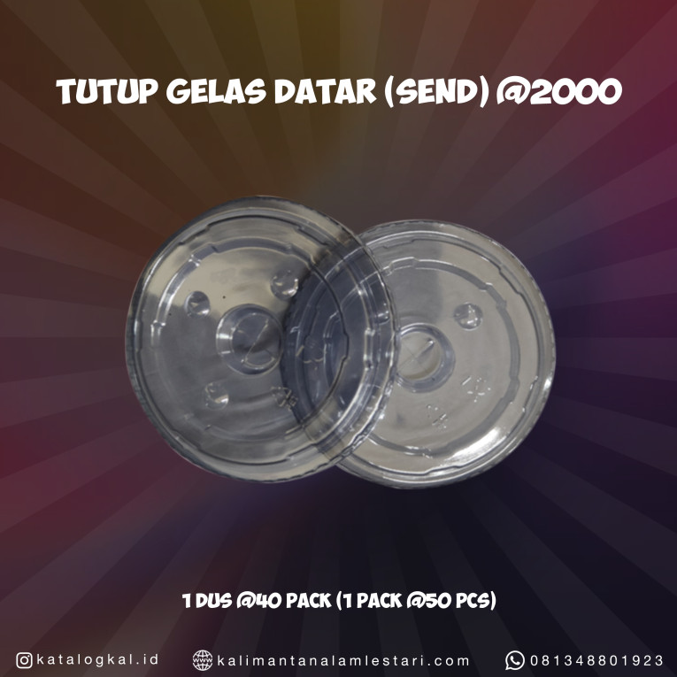 [Send] - Tutup Gelas Datar Send @2000