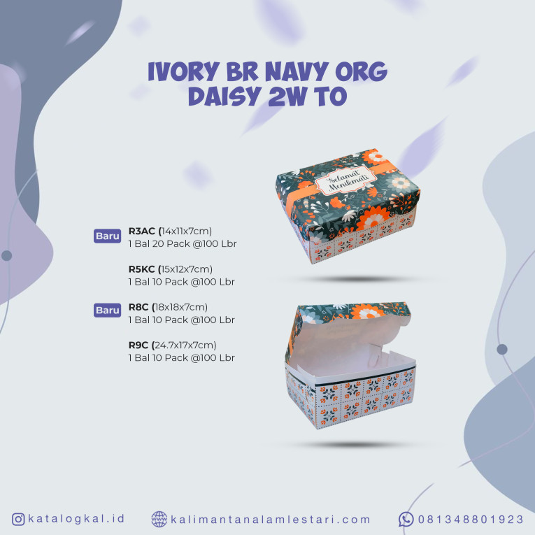 [T.O] - Ivory BR Navy ORG Daisy 2W TO
