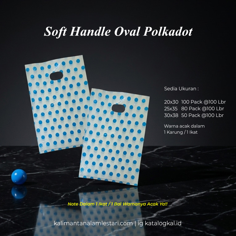 Soft Handle Oval Polkadot