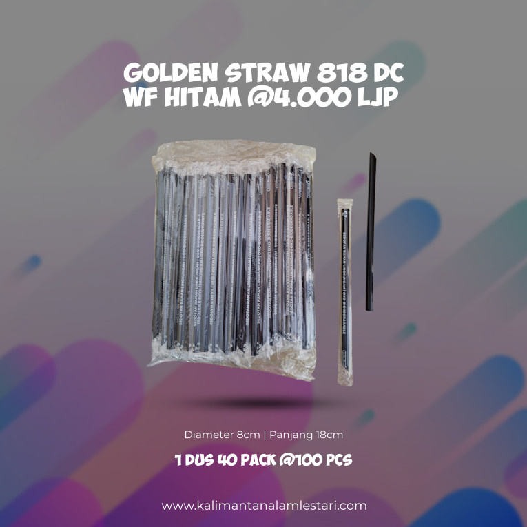 [Golden Straw] - Sedotan 818 DC WF Hitam @4000 LJP