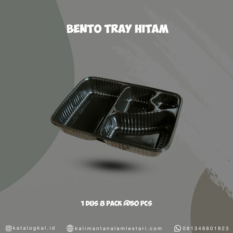 [T.M] - Bento Tray Hitam