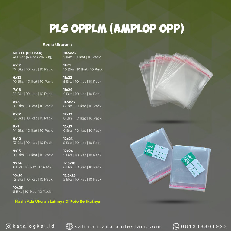 [LM] - Plastik Amplop OPPLM
