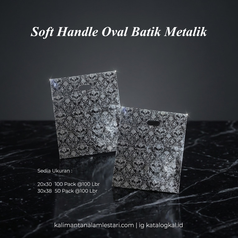 Soft Handle Oval Batik Metalik