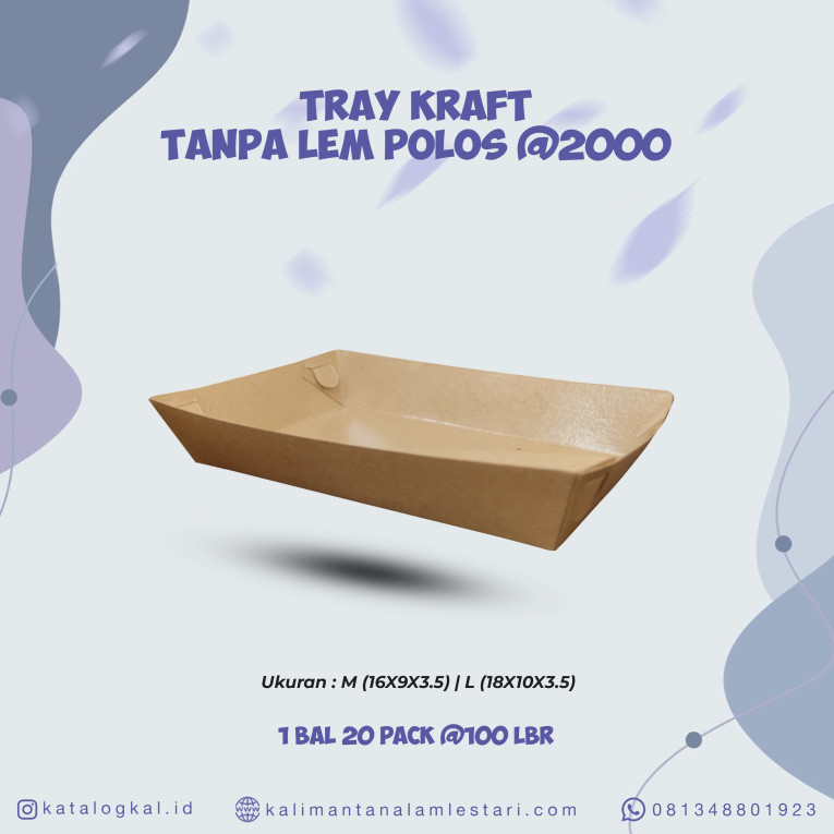 [T.O] - Tray Kraft Tanpa Lem