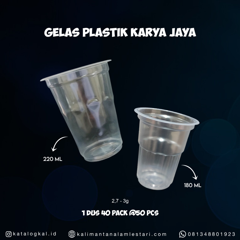[Karya Jaya] - Gelas Plastik Polos
