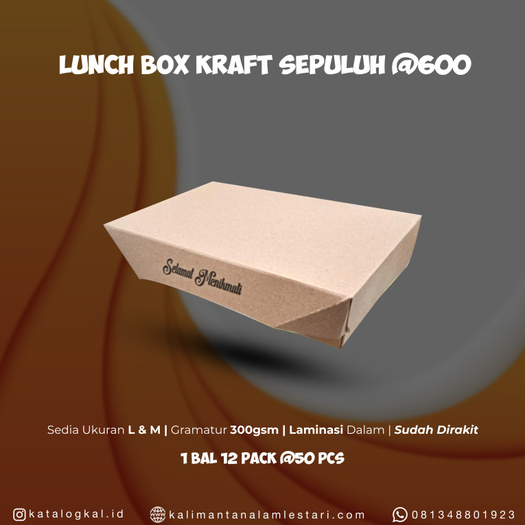 [Sepuluh] - Lunch Box Kraft @600
