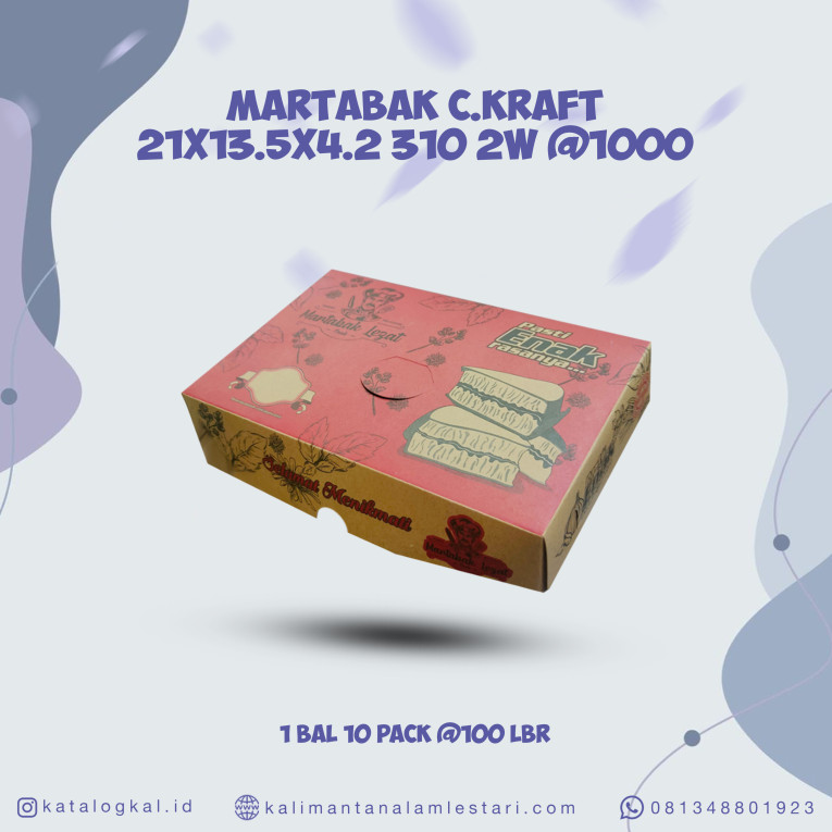 [T.O] - Kotak Martabak C.Kraft 21x13.5x4.2 310 2W @1000