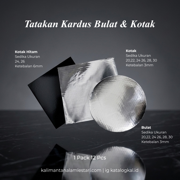 Tatakan Kardus Bulat & Kotak