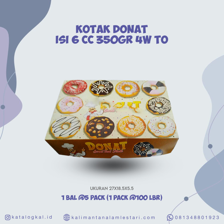 [T.O] - Kotak Donat Isi 6 CC 350 4W