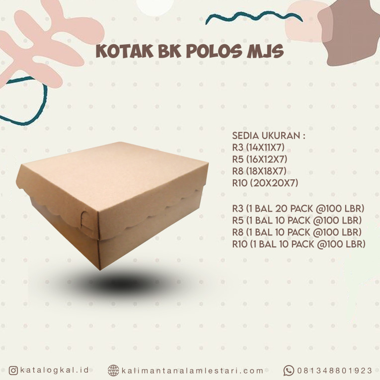 [MJS] - Kotak R8 BK Polos 35