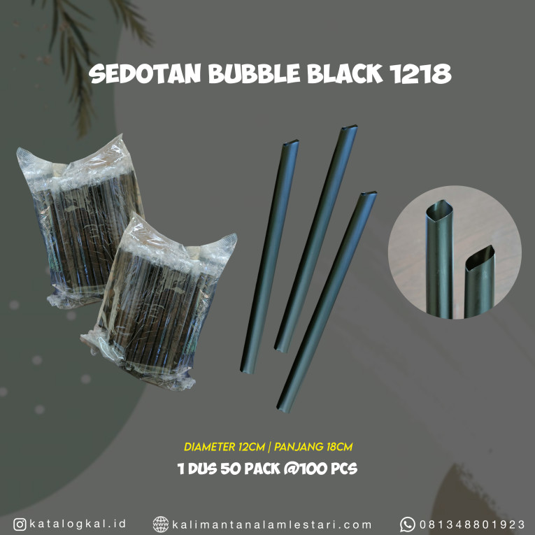 [T.M] - Sedotan Bubble Black 1218