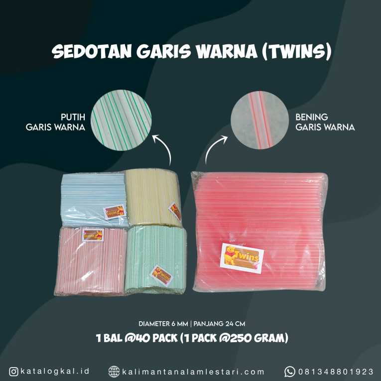[Twin] - Sedotan Garis Warna
