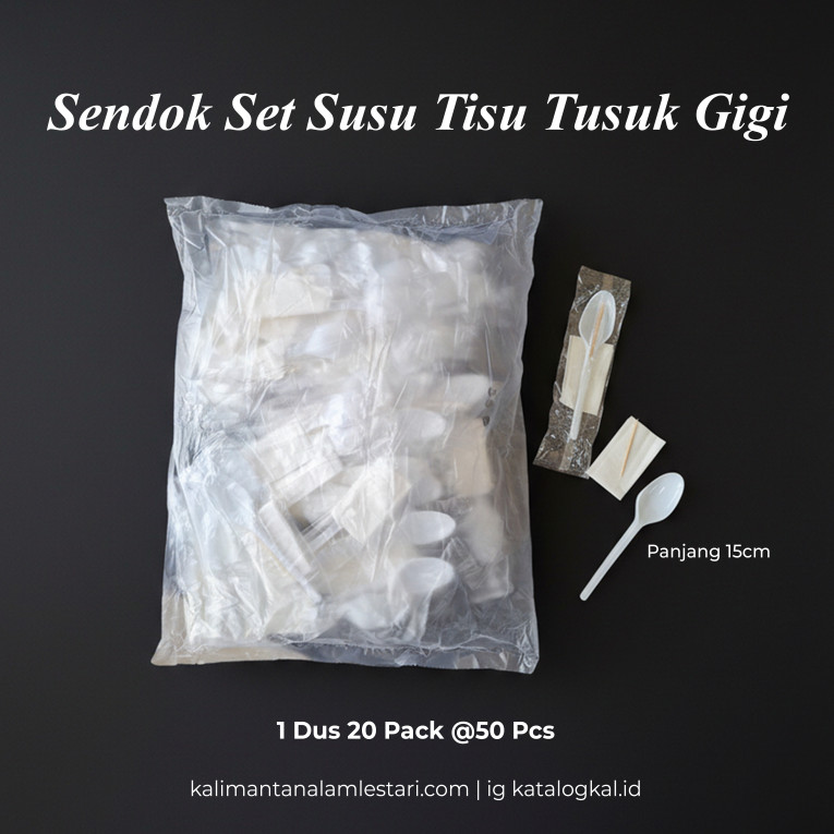 Sendok Set Susu Tisu + Tusuk Gigi