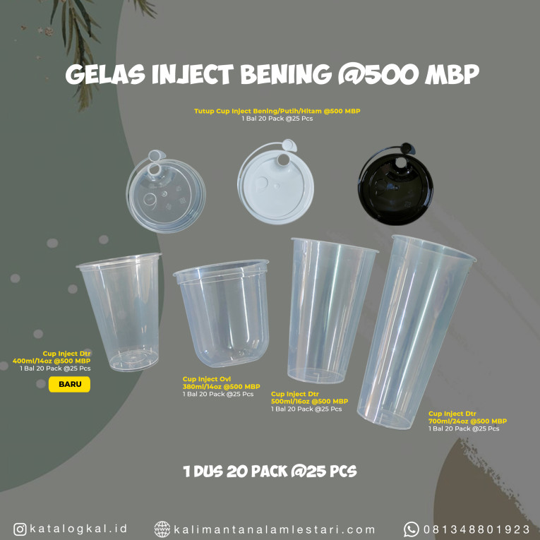 [T.M] -Gelas Inject Bening @500 MBP