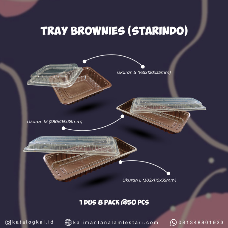 [Starindo] - Mika Tray + Lid Brownies