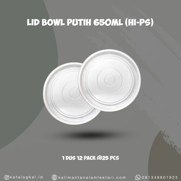 [T.M] - Lid Bowl Putih (HI-PS)