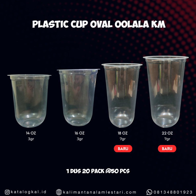 [Oolala] - Cup Plastik Oval