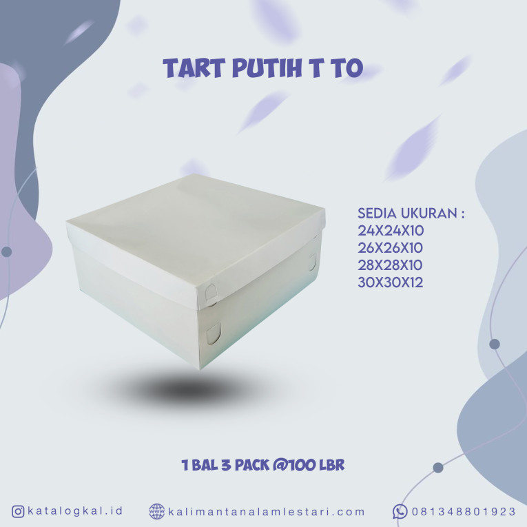 [T.O] - Kotak Tart Putih T @300