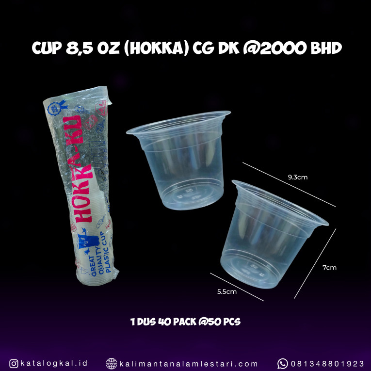[HOKKA] - Cup Plastik 8,5oz CG DK @2000