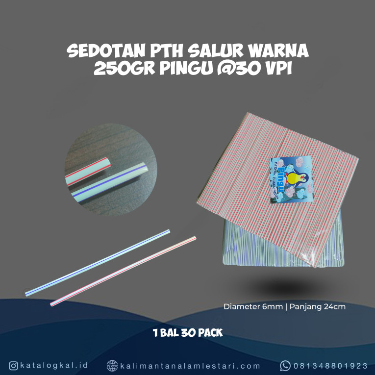 [Pingu] - Sedotan Putih Salur Warna 250gr @30 VPI