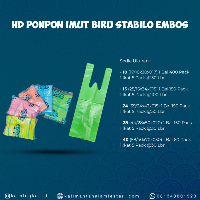 [PonPon Imut] - Kantong HD Biru