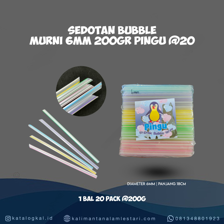 [Pingu] - Sedotan Bubble Murni 6mm 200gr @20