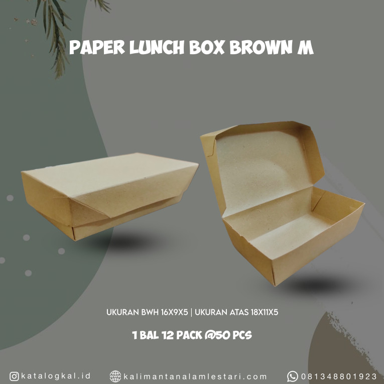 [T.M] - Paper Lunch Box Brown M (Laminating)