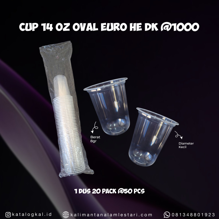 [EURO] - Cup 14 oz Oval Euro HE DK @1000