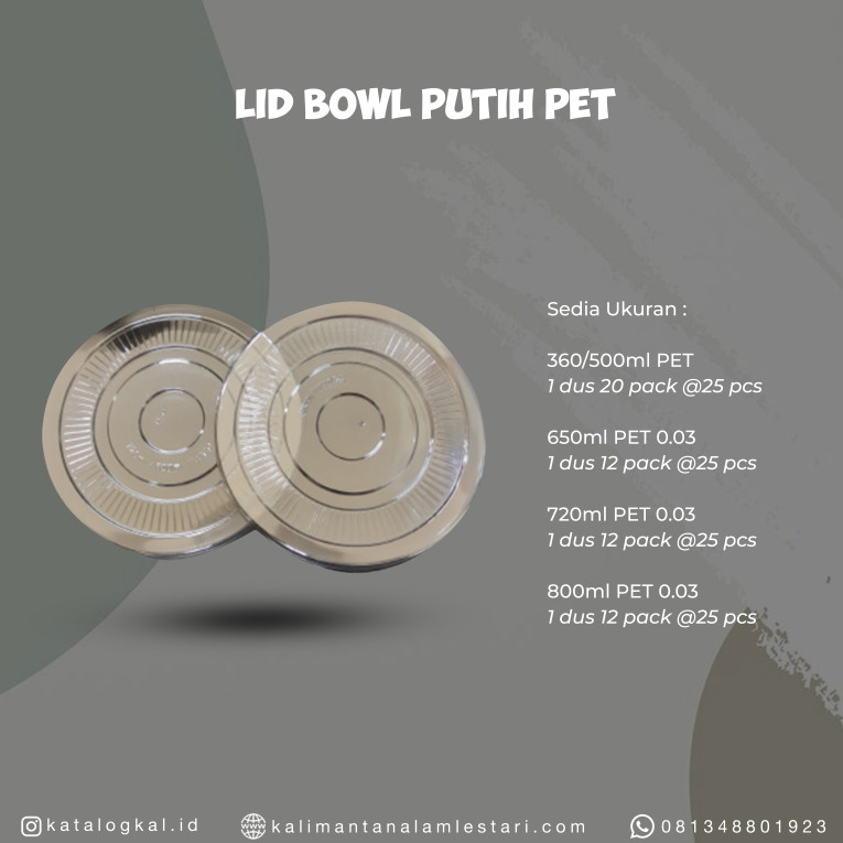 [T.M] - Lid Bowl Putih (PET 0.30)