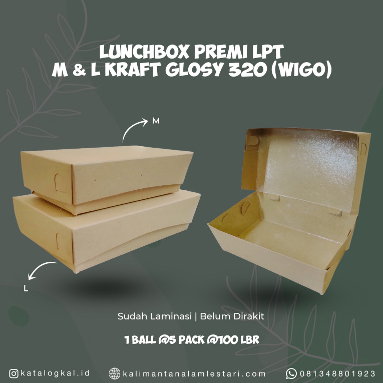 [Wigo] - Lunchbox Premium Lipat Kraft Glossy 320