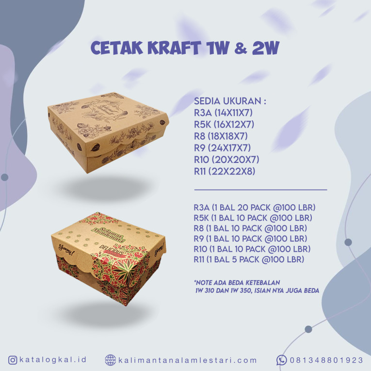 [T.O] - Kotak R9 Cetak Kraft 350 @500