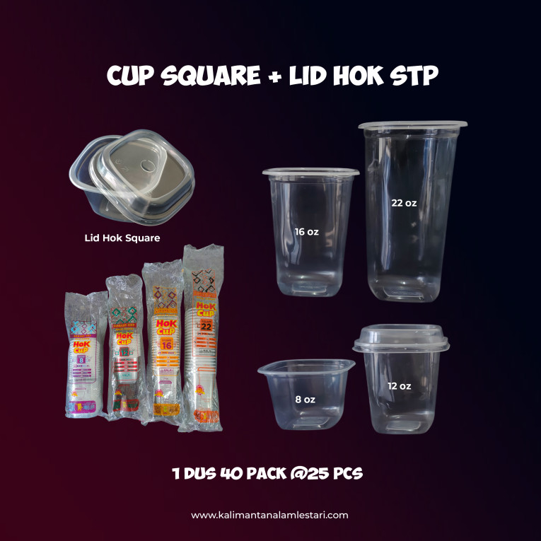 [HOK] - Cup Square + Lid Hok STP