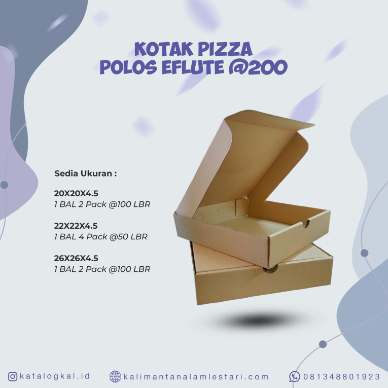 [T.O] - Kotak Pizza Polos Eflute @200