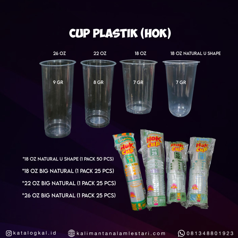 [HOK] - Cup Plastik Big Natural