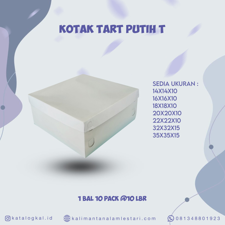[T.O] - Kotak Tart Putih T @100