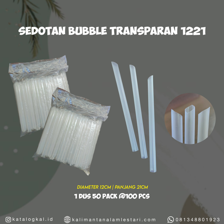 [T.M] - Sedotan Bubble Transparan 1221