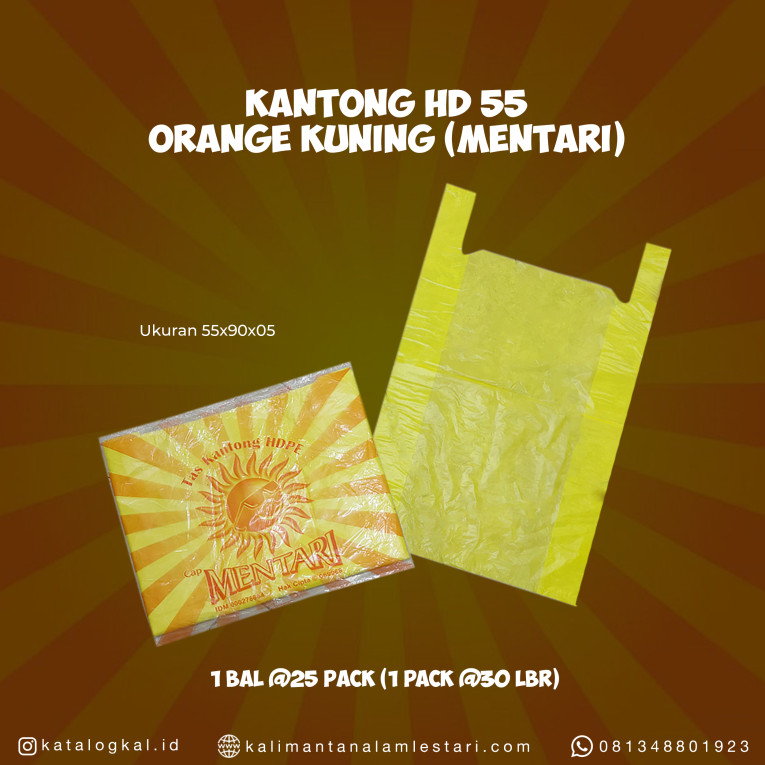 [Mentari] - Kantong HD 55 Orange Kuning