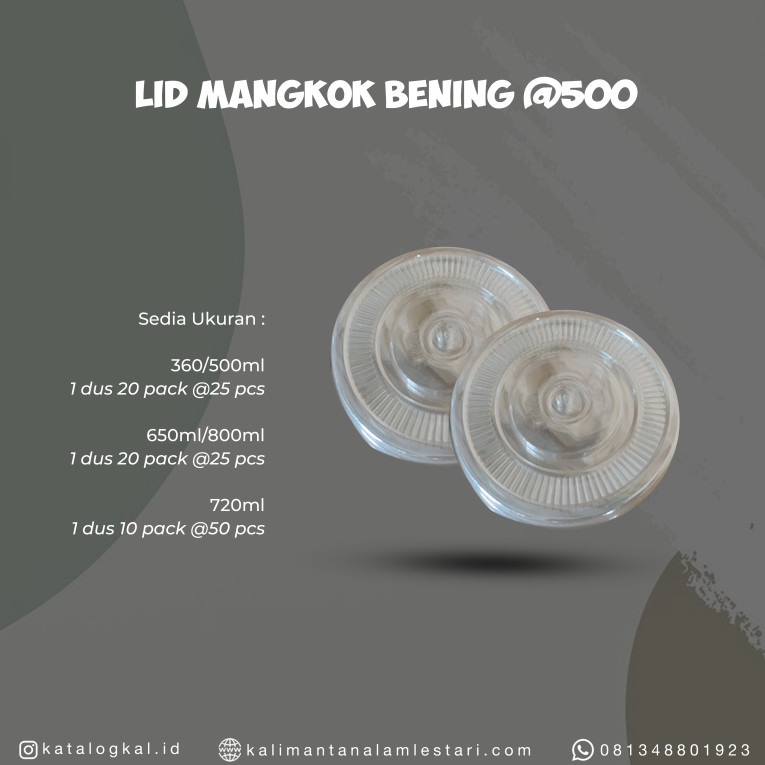 [T.M] - Lid Mangkok bening @500
