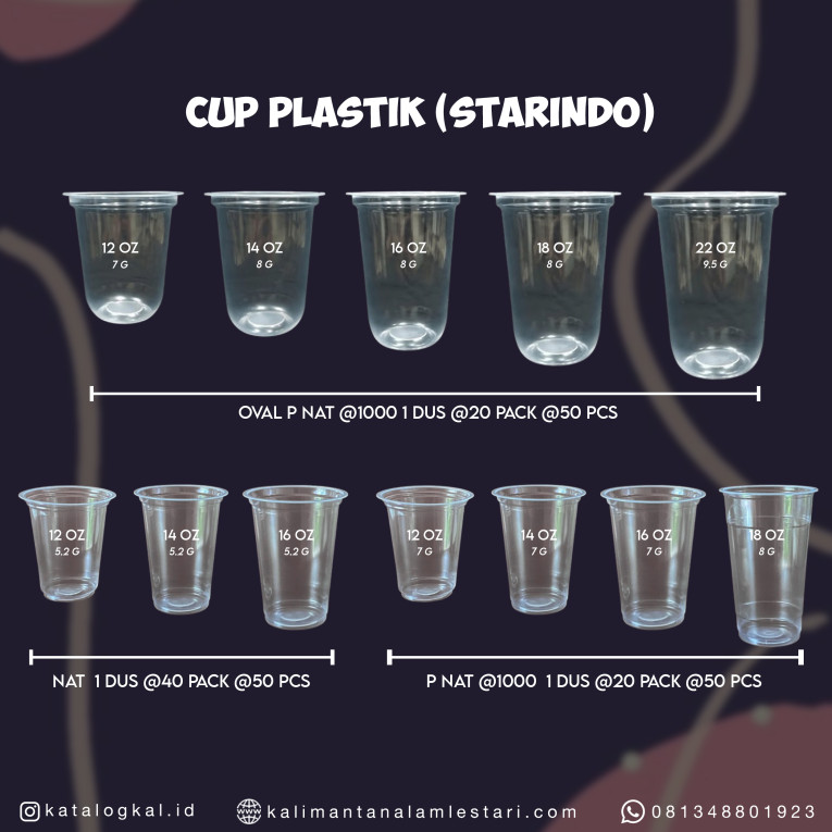 [Starindo] - Gelas Plastik Natural