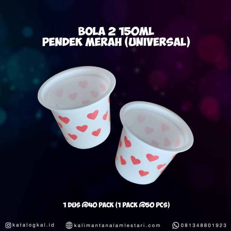 [Universal] - Bola 2 150ml Pendek Merah