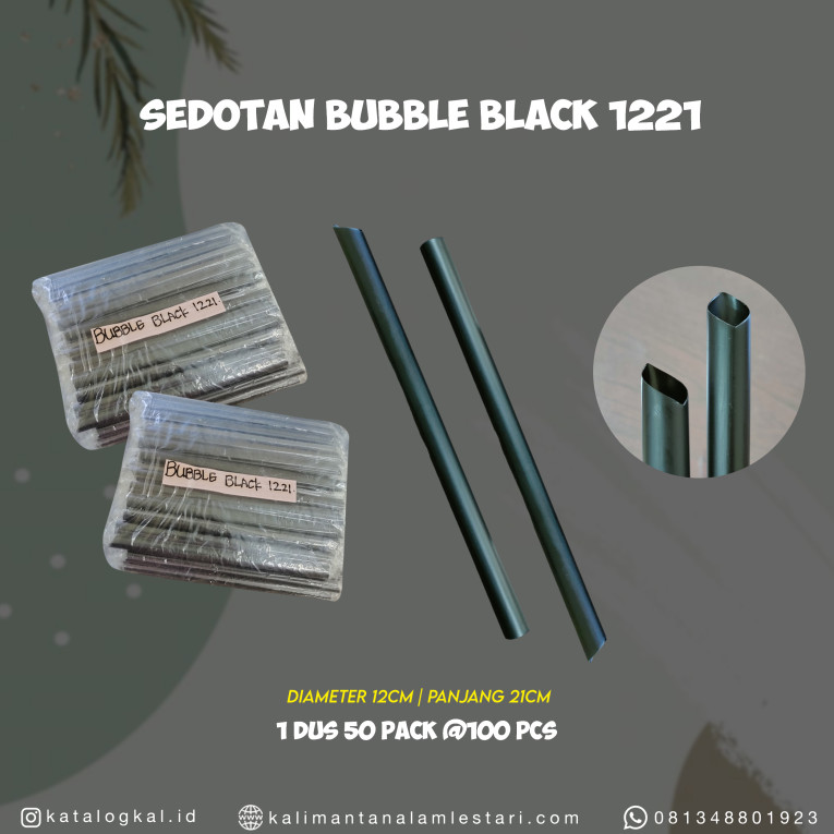 [T.M] - Sedotan Bubble Black 1221