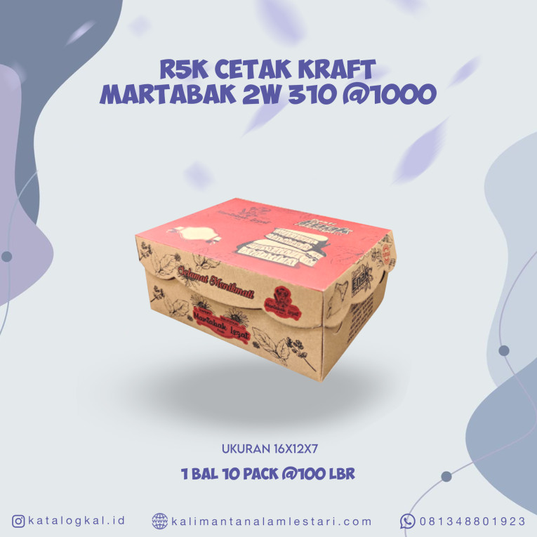 [T.O] - Kotak R5K Cetak Kraft 310 @1000