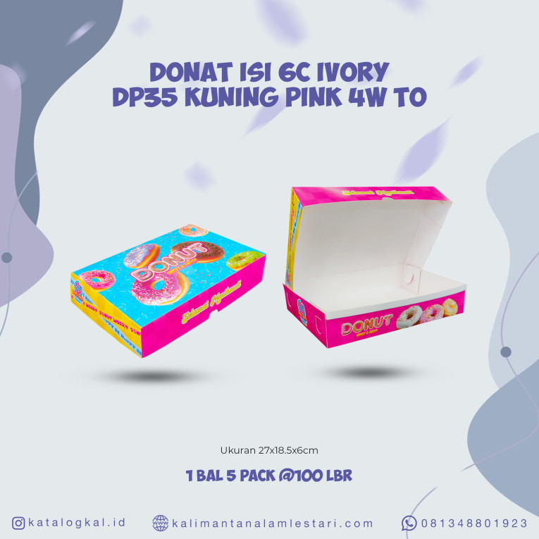 [T.O] - Donat Isi 6C  Ivory DP35 Kuning Pink 4W TO