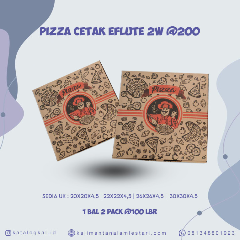 [T.O] - Kotak Pizza Cetak Eflute 2W @200